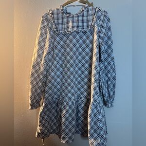 Little English plaid  Long Sleeve Kids Dress 7